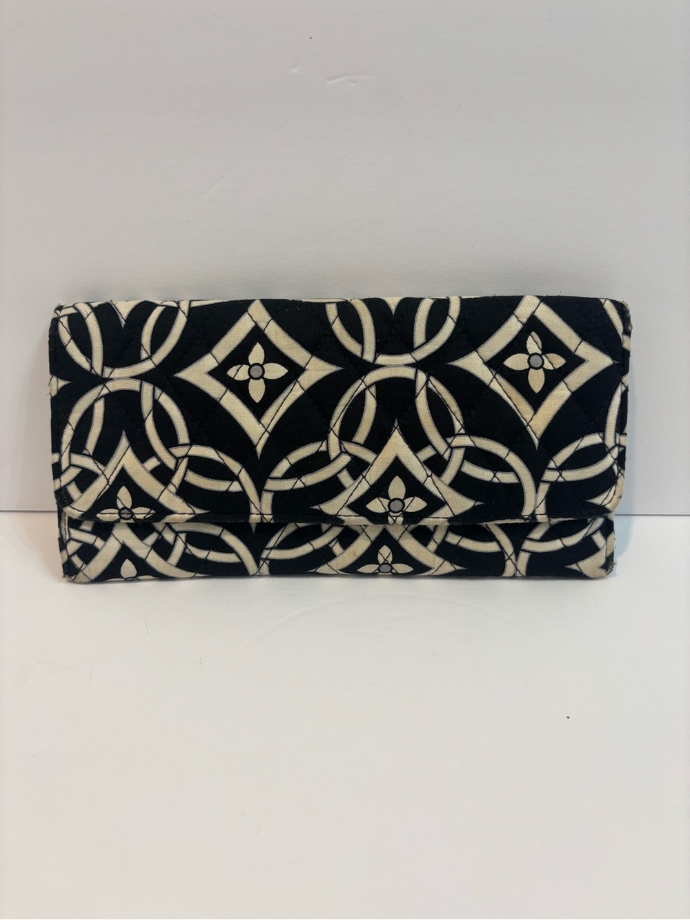 Vera Bradley Black & Cream Patterned Women's Clutch Wallet